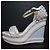 Sandali con zeppa Christian Louboutin MADMONICA 120 Bianco - vista 2