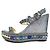 Sandali con zeppa Christian Louboutin CATACLOU Argento - vista 2