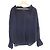 Autre Marque Blusa Noble de Manga Larga con Mangas Acampanadas Azul Azul marino