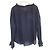 Autre Marque Blusa Noble de Manga Larga con Mangas Acampanadas Azul Azul marino - vista 2