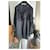 High grauer Strickpullover mit abstraktem Print Anthrazitgrau  - Ansicht 7