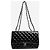 Chanel Borsa Classic Single Flap jumbo trapuntata in vernice nera 2009 Nero - vista 2