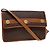 Céline Celine Vintage Macadam Canvas and Leather Marrone