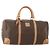 Céline Celine Vintage Duffle Canvas and Leather Marron