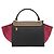 Céline Celine Trapeze in pelle e camoscio Medium Multicolore - vista 2