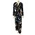 Diane Von Furstenberg Mono de seda estampado floral negro Roja Azul Amarillo