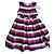 Autre Marque Piccola Doll Gestreiftes Mädchenkleid Weiß Rot Blau