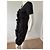 Vera Wang Schwarzes Baumwollkleid mit Rüschen - Ansicht 3