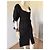 Diane Von Furstenberg Schwarzes Baumwollmisch-Kleid - Ansicht 4