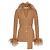 Cardigan in maglia marrone con piume Valentino