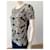 Diane von Furstenberg Patterned Silk Blend Top Black White  - view 3