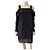 Proenza Schouler Vestido Algodón Negro Cold Shoulder