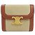 Céline Cartera pequeña con solapa Celine Triomphe Bi-fold Castaño