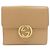Cartera de cuero marrón de doble pliegue Gucci Castaño