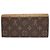 Carteira longa Emilie Louis Vuitton Marrom Monograma - vista 2