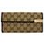 Gucci Brown Canvas Tri-fold Wallet
