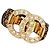 Chanel Ring mit CC-Logo und Kristallen Golden