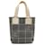 Borsa Chanel Chocolate Bar Canvas Marrone Bianco - vista 2
