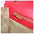 Borsa a Spalla Salvatore Ferragamo Vala Chain in Pelle Rossa e Oro Auth ka4496 Rosso D'oro - vista 20
