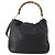 Borsa a Spalla GUCCI Bamboo in Pelle 2way Nero Oro 001 2852 1577 0 Auth 180222 D'oro - vista 2