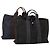 Hermès Borsa Fourre Tout HERMES 2 Set Cotone Nero Navy Autentica 181810 Blu navy