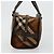 Borsa a mano BURBERRY Nova Check Blue Label in lana marrone e oro Auth 181585 D'oro - vista 4