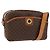 Céline Bolso bandolera circular CELINE Macadam Canvas PVC Cuero Marrón Oro Auth 181441A Castaño Dorado