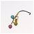 LOUIS VUITTON Monogram Charm metal 2 Set Gold LV Auth BA13247 D'oro Monogramma - vista 6