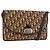 Borsa a tracolla Christian Dior Trotter Canvas Beige Oro Auth 182812 D'oro