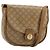 Céline Borsa a tracolla CELINE Macadam Canvas PVC Pelle Beige Oro Auth BA13205 D'oro