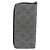 LOUIS VUITTON Monogram Shadow Zippy Wallet Vertical Gray M81384 LV Auth 181734A Marrone - vista 2