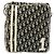 Borsa a tracolla Christian Dior Trotter Canvas PVC Nero Argento Auth 180010 - vista 2