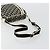 Borsa a tracolla Christian Dior Trotter Canvas PVC Nero Argento Auth 180010 - vista 7