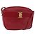 Salvatore Ferragamo Vala Schultertasche Leder Rot Gold Auth 182294 Golden