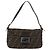 FENDI Zucca Canvas Mamma Baguette Shoulder Bag Black Brown Auth 182801V Marrone Nero - vista 13