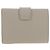 Céline Carteira CELINE Triomphe em couro bege ouro Auth 181278M Dourado - vista 2