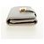 Céline Carteira CELINE Triomphe em couro bege ouro Auth 181278M Dourado - vista 4