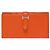 Béarn Hermès HERMES Bearn Leather Accessory Orange - 103548 - view 2