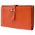 Béarn Hermès HERMES Bearn Leather Accessory Orange - 103548 - view 4
