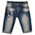 Dsquared2 Pantaloncini denim blu con patch  - vista 1