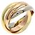 Anello Trinity Cartier in oro giallo rosa e bianco - vue 2