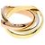 Anello Trinity Cartier in oro giallo rosa e bianco - vue 6