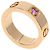 Cartier 18K Roségold-Ring mit rosa Saphir