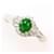 Autre Marque Platin-Ring mit Diamant und Jadeit  - Ansicht 1
