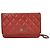 Portafoglio Chanel Wallet on Chain in Caviar trapuntato medium Rosso