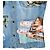 DOLCE & GABBANA 2004 DENIM-WESTE Blau Mehrfarben - Ansicht 8
