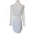 Off White OFF-WHITE 2021 PLISSEÉ HEMD KLEID Weiß - Ansicht 4