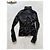 Camicia Chanel in raso nero con bottoni logo CC - vista 3