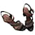 Barbara Bui Bongo Python und Leder Sandalen Braun Schwarz  - Ansicht 1