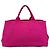 Prada Große Canapa Tote Bag aus Vintage-Pink Canvas mit Logo - Ansicht 3